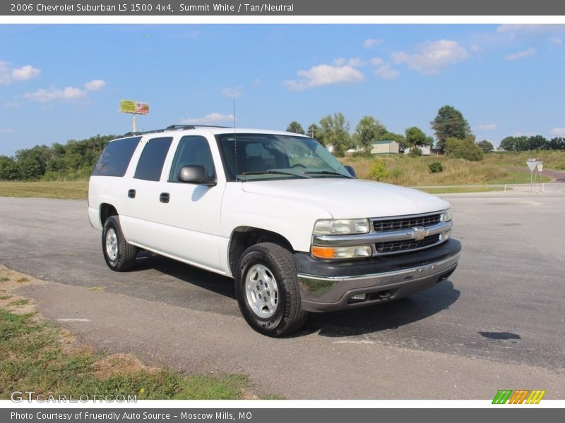 Summit White / Tan/Neutral 2006 Chevrolet Suburban LS 1500 4x4