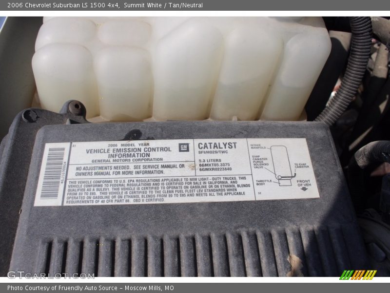Summit White / Tan/Neutral 2006 Chevrolet Suburban LS 1500 4x4