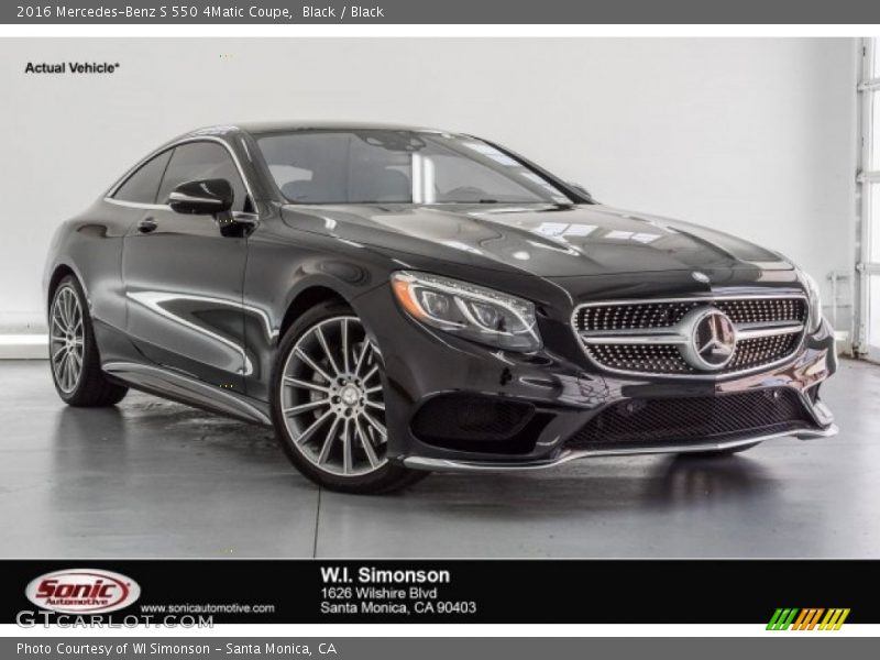 Black / Black 2016 Mercedes-Benz S 550 4Matic Coupe