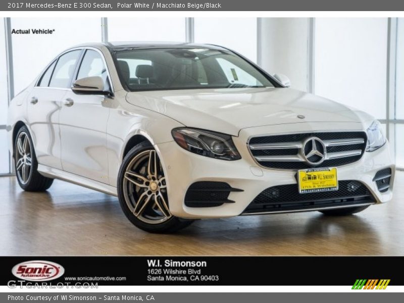Polar White / Macchiato Beige/Black 2017 Mercedes-Benz E 300 Sedan
