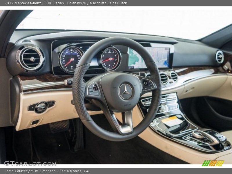 Polar White / Macchiato Beige/Black 2017 Mercedes-Benz E 300 Sedan