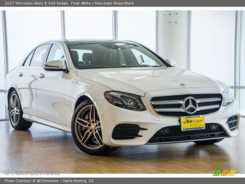 Polar White / Macchiato Beige/Black 2017 Mercedes-Benz E 300 Sedan