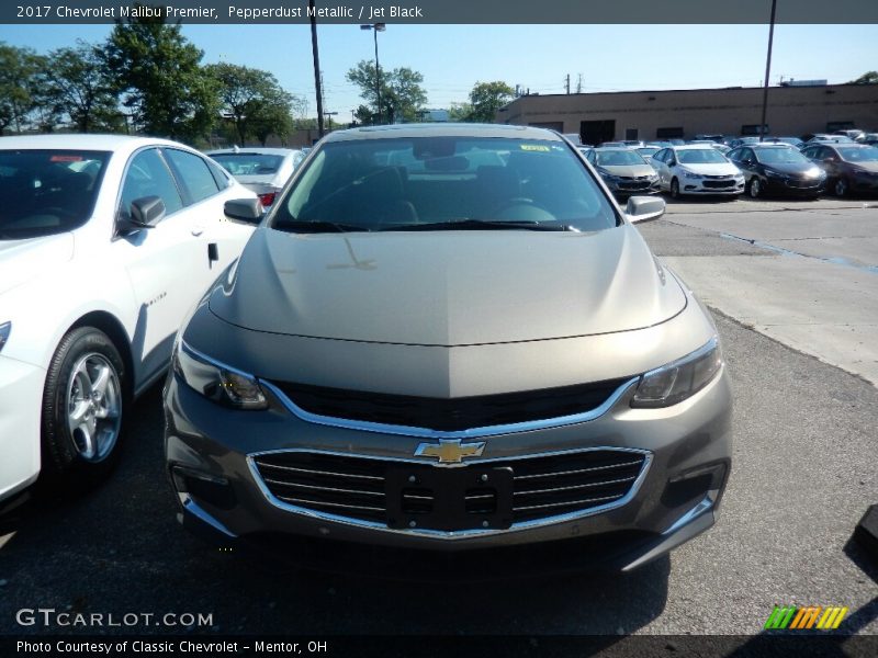 Pepperdust Metallic / Jet Black 2017 Chevrolet Malibu Premier