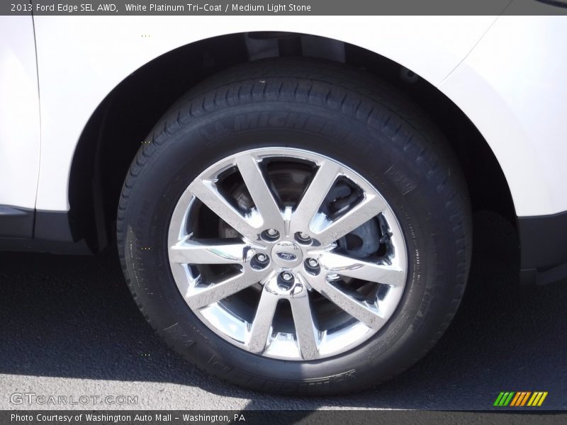White Platinum Tri-Coat / Medium Light Stone 2013 Ford Edge SEL AWD