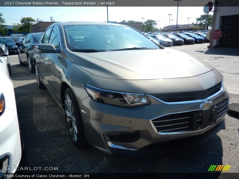 Pepperdust Metallic / Jet Black 2017 Chevrolet Malibu Premier