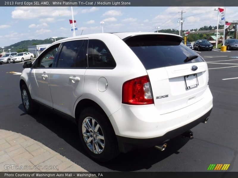 White Platinum Tri-Coat / Medium Light Stone 2013 Ford Edge SEL AWD