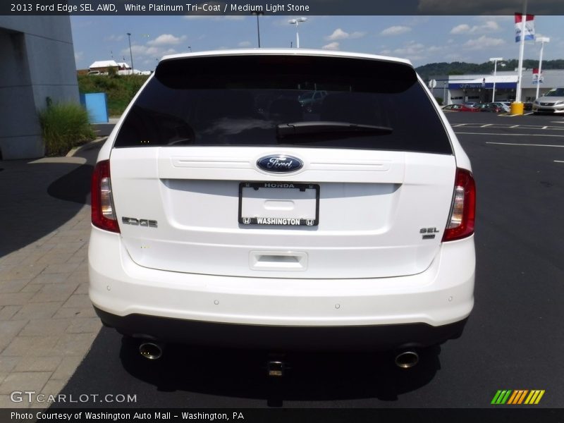 White Platinum Tri-Coat / Medium Light Stone 2013 Ford Edge SEL AWD