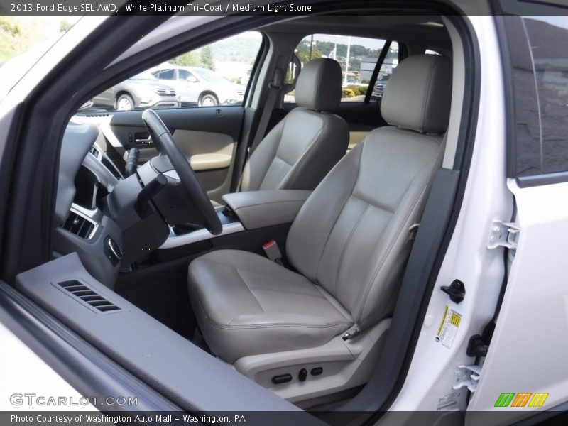 White Platinum Tri-Coat / Medium Light Stone 2013 Ford Edge SEL AWD