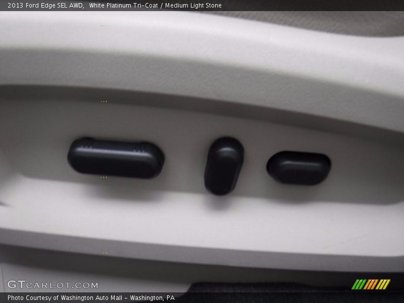White Platinum Tri-Coat / Medium Light Stone 2013 Ford Edge SEL AWD