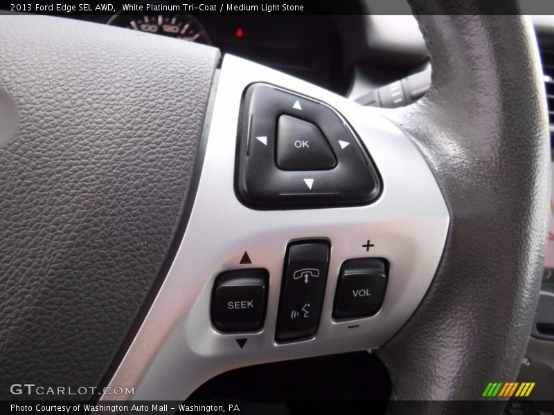 White Platinum Tri-Coat / Medium Light Stone 2013 Ford Edge SEL AWD