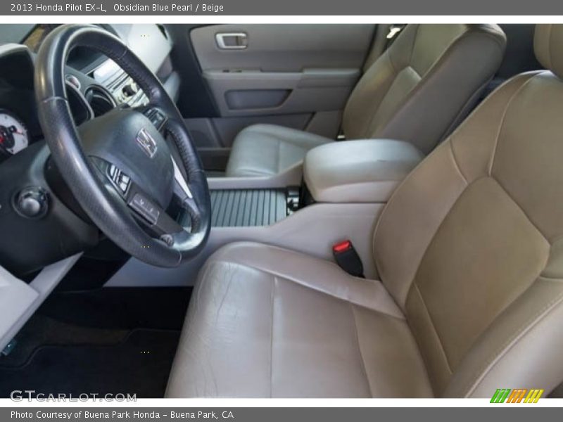 Obsidian Blue Pearl / Beige 2013 Honda Pilot EX-L