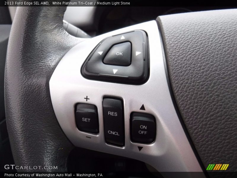 White Platinum Tri-Coat / Medium Light Stone 2013 Ford Edge SEL AWD