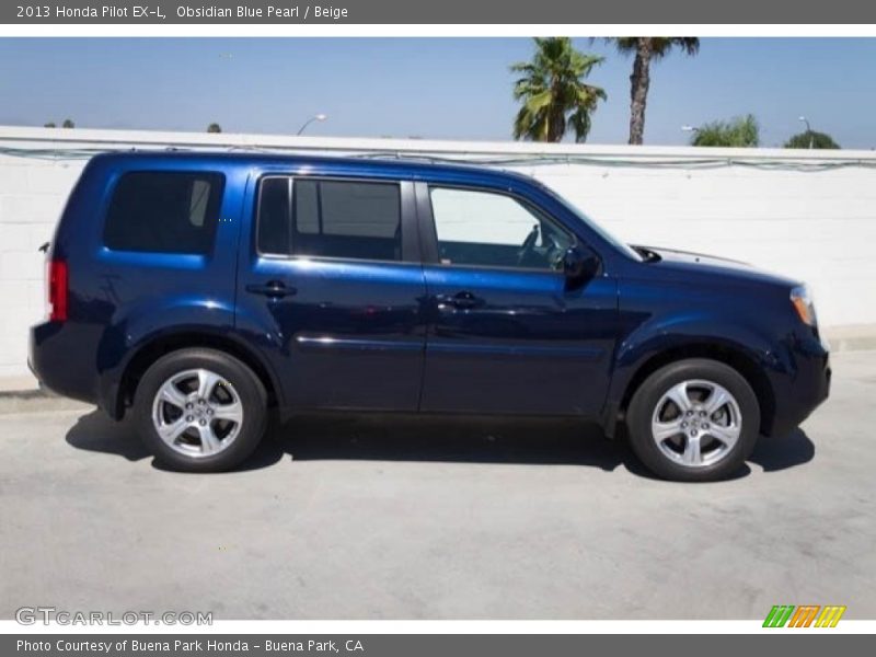 Obsidian Blue Pearl / Beige 2013 Honda Pilot EX-L