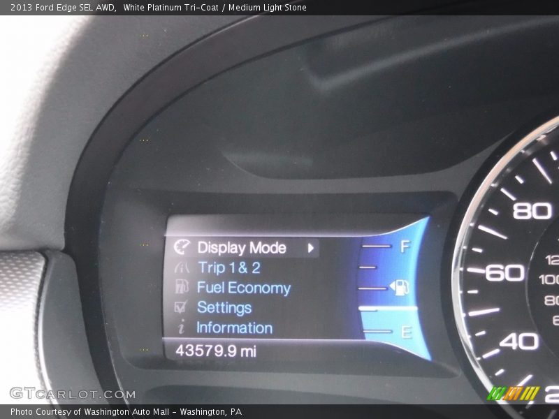 White Platinum Tri-Coat / Medium Light Stone 2013 Ford Edge SEL AWD