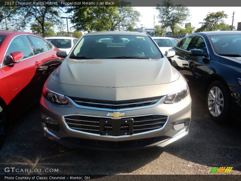 Pepperdust Metallic / Jet Black 2017 Chevrolet Malibu Hybrid