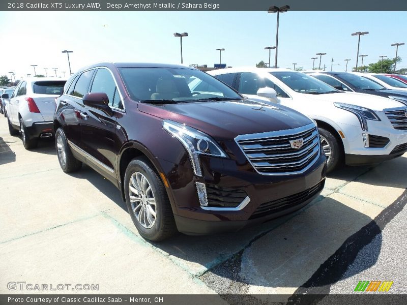 Deep Amethyst Metallic / Sahara Beige 2018 Cadillac XT5 Luxury AWD