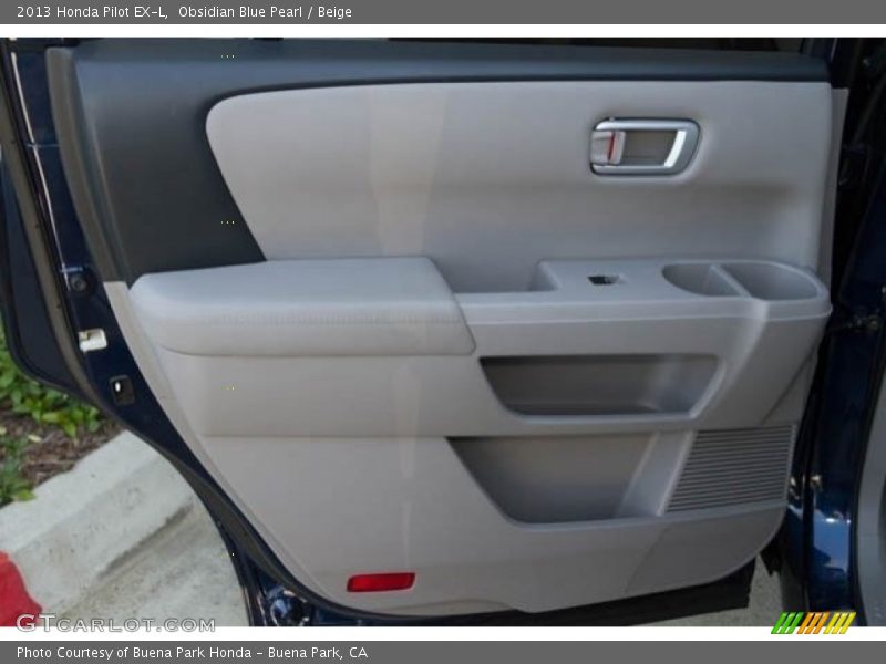 Obsidian Blue Pearl / Beige 2013 Honda Pilot EX-L