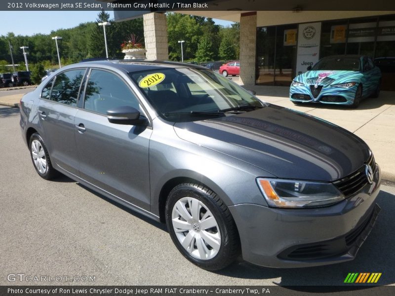 Platinum Gray Metallic / Titan Black 2012 Volkswagen Jetta SE Sedan