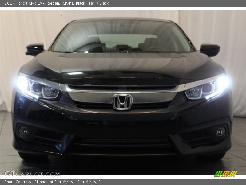 Crystal Black Pearl / Black 2017 Honda Civic EX-T Sedan