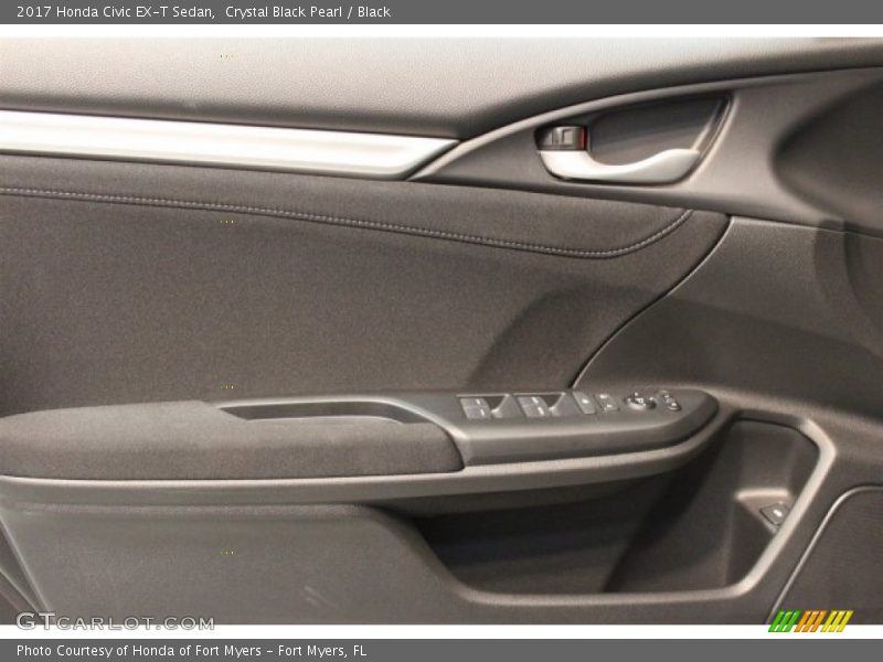 Crystal Black Pearl / Black 2017 Honda Civic EX-T Sedan