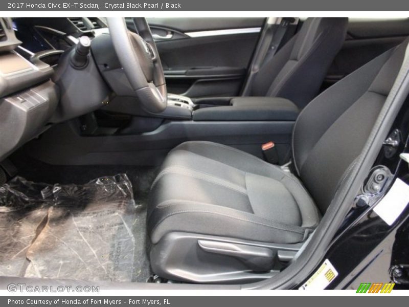 Crystal Black Pearl / Black 2017 Honda Civic EX-T Sedan