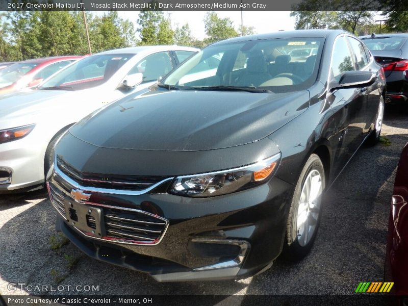 Mosaic Black Metallic / Dark Atmosphere/Medium Ash Gray 2017 Chevrolet Malibu LT