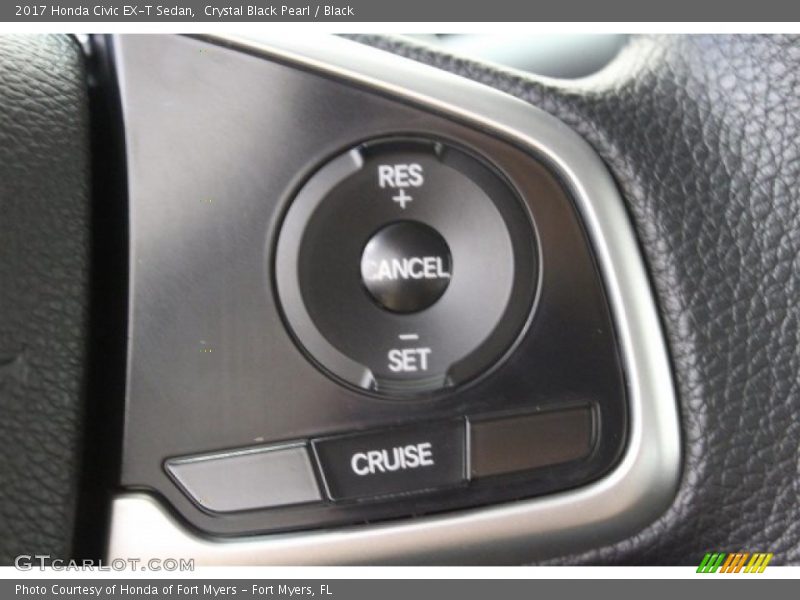Crystal Black Pearl / Black 2017 Honda Civic EX-T Sedan