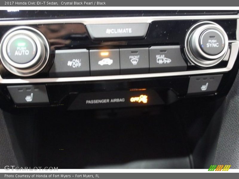 Crystal Black Pearl / Black 2017 Honda Civic EX-T Sedan