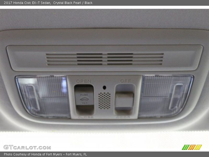 Crystal Black Pearl / Black 2017 Honda Civic EX-T Sedan
