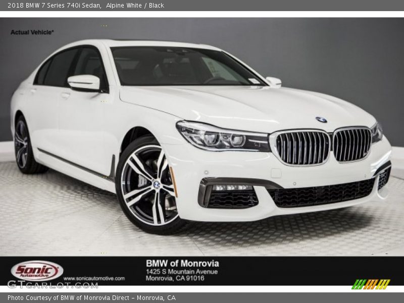 Alpine White / Black 2018 BMW 7 Series 740i Sedan