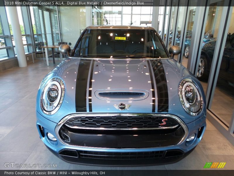Digital Blue Metallic / Chesterfield/Indigo Blue 2018 Mini Clubman Cooper S ALL4