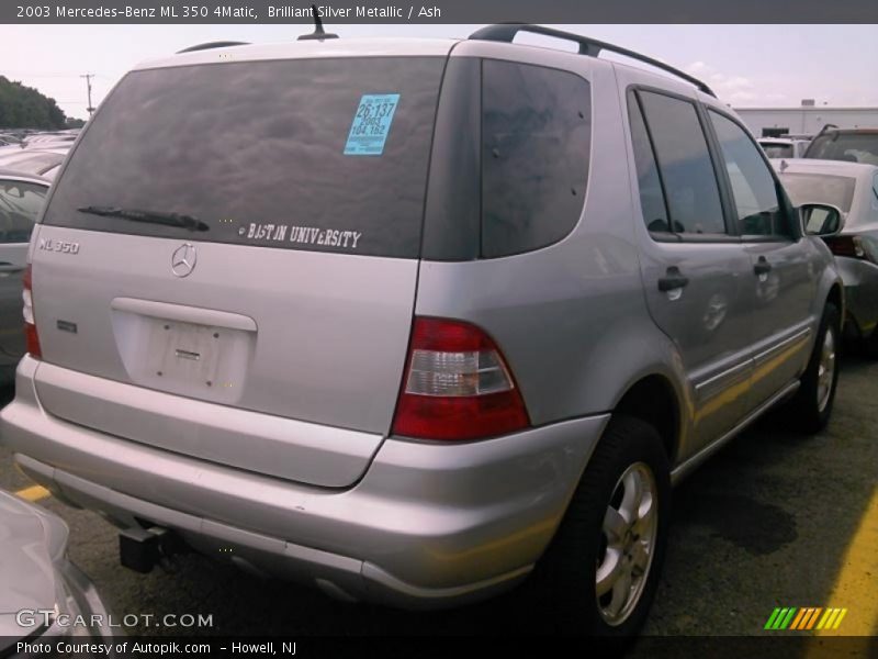 Brilliant Silver Metallic / Ash 2003 Mercedes-Benz ML 350 4Matic