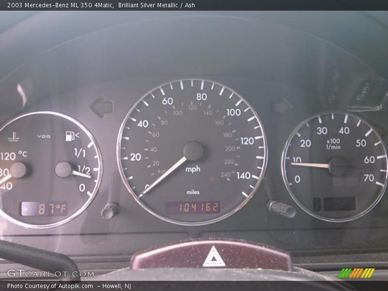 Brilliant Silver Metallic / Ash 2003 Mercedes-Benz ML 350 4Matic