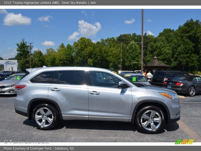 Silver Sky Metallic / Ash 2015 Toyota Highlander Limited AWD