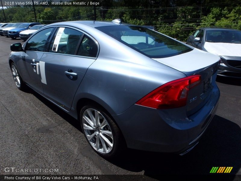 Mussel Blue Metallic / Beige 2018 Volvo S60 T5 AWD