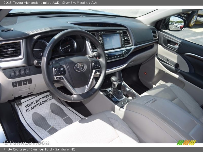 Silver Sky Metallic / Ash 2015 Toyota Highlander Limited AWD