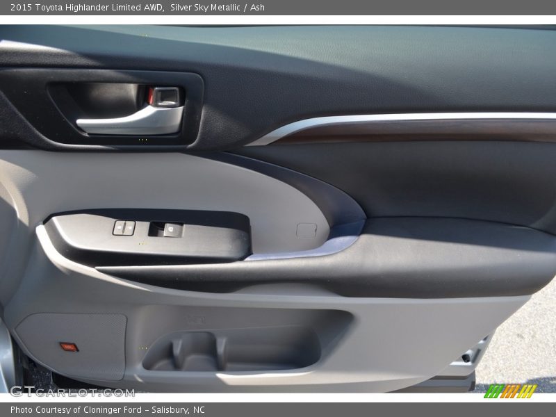 Silver Sky Metallic / Ash 2015 Toyota Highlander Limited AWD