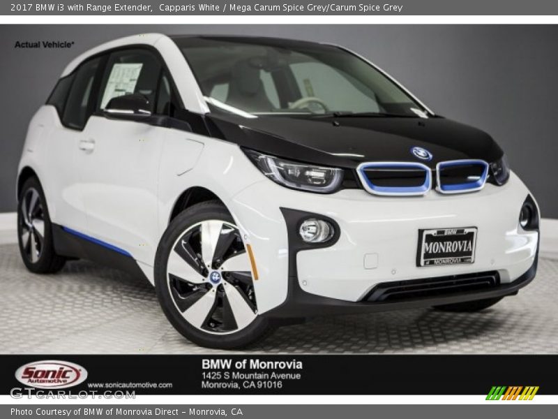 Capparis White / Mega Carum Spice Grey/Carum Spice Grey 2017 BMW i3 with Range Extender