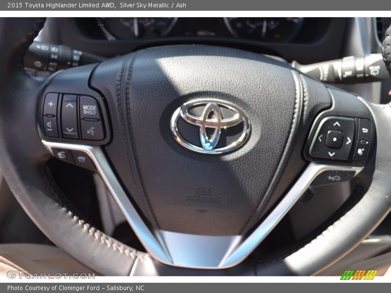 Silver Sky Metallic / Ash 2015 Toyota Highlander Limited AWD