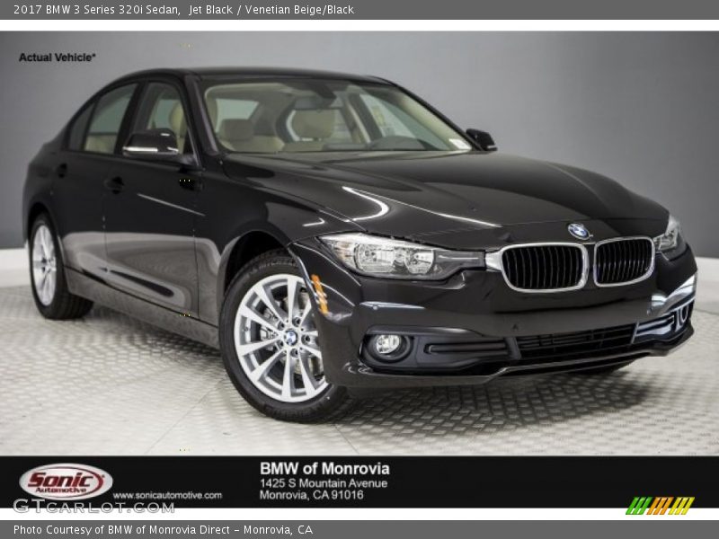 Jet Black / Venetian Beige/Black 2017 BMW 3 Series 320i Sedan