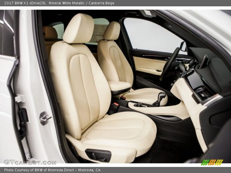 Mineral White Metallic / Canberra Beige 2017 BMW X1 sDrive28i