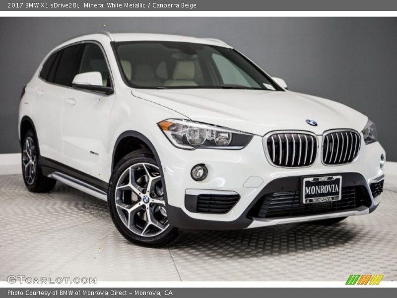 Mineral White Metallic / Canberra Beige 2017 BMW X1 sDrive28i