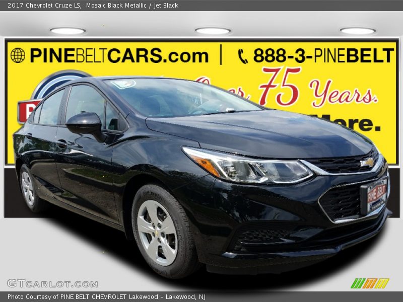 Mosaic Black Metallic / Jet Black 2017 Chevrolet Cruze LS