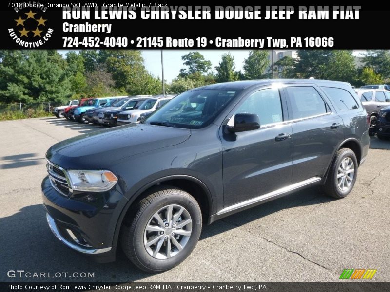 Granite Metallic / Black 2018 Dodge Durango SXT AWD