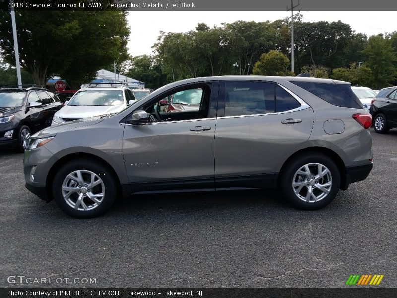 Pepperdust Metallic / Jet Black 2018 Chevrolet Equinox LT AWD