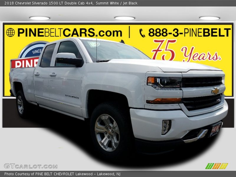 Summit White / Jet Black 2018 Chevrolet Silverado 1500 LT Double Cab 4x4