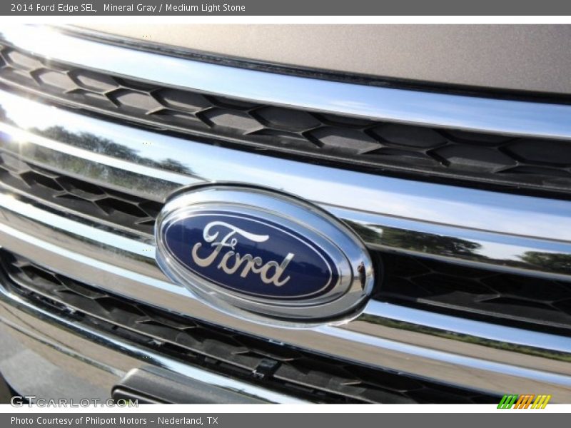 Mineral Gray / Medium Light Stone 2014 Ford Edge SEL