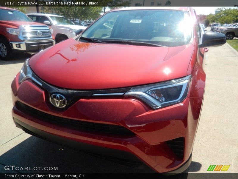 Barcelona Red Metallic / Black 2017 Toyota RAV4 LE