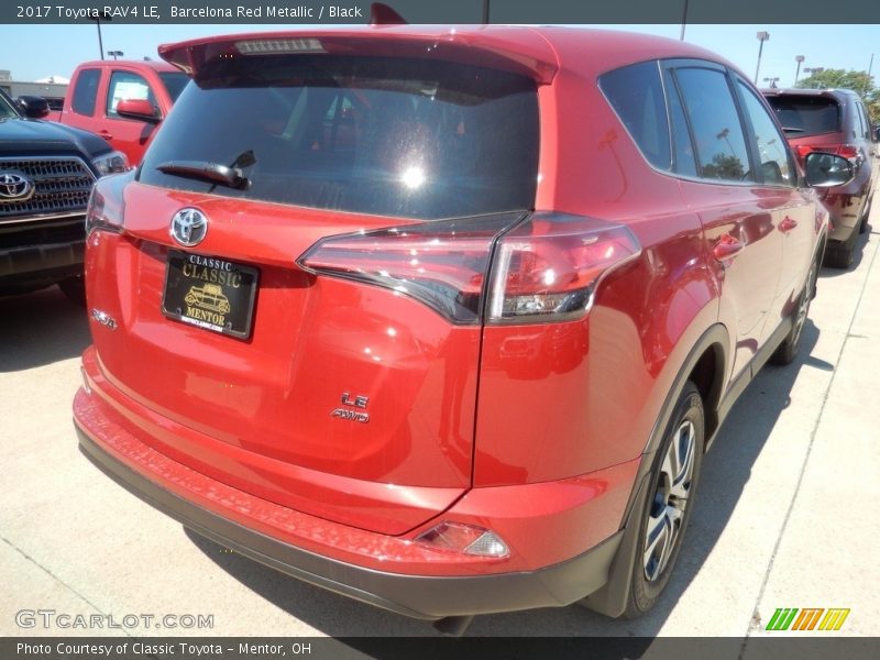 Barcelona Red Metallic / Black 2017 Toyota RAV4 LE