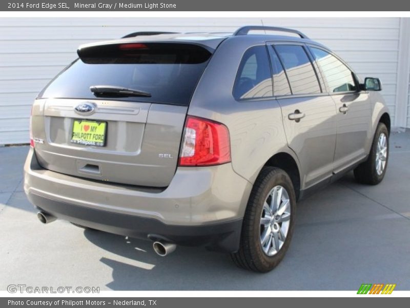 Mineral Gray / Medium Light Stone 2014 Ford Edge SEL